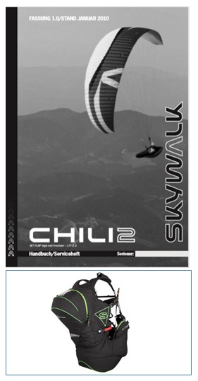 Parapente Skywalk Chili2 : Parapente Skywalk Chili2, taille M. Parapente Skywalk Chili2, taille M