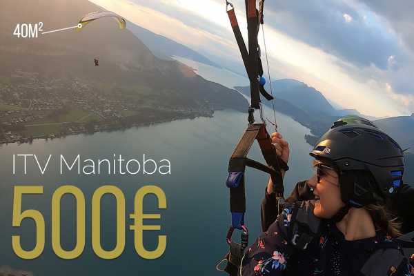 Parapente ITV Manitoba : ITV Manitoba 40m² | Possibilité de faire un pack. ITV Manitoba 40m² | Possibilité de faire un pack