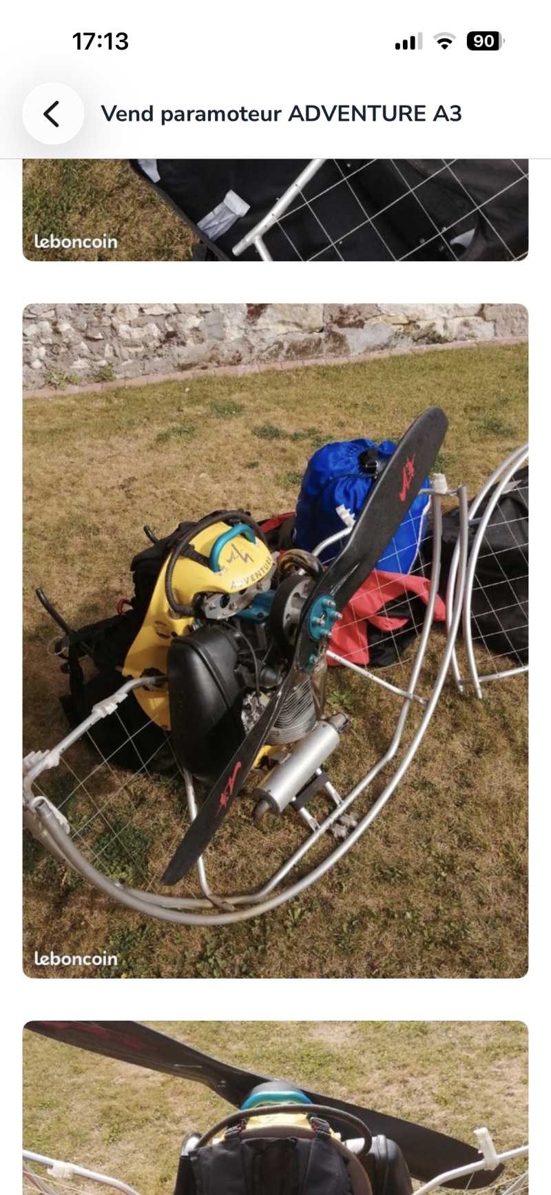 Paramoteur Adventure A3 : Paramoteur. Paramoteur